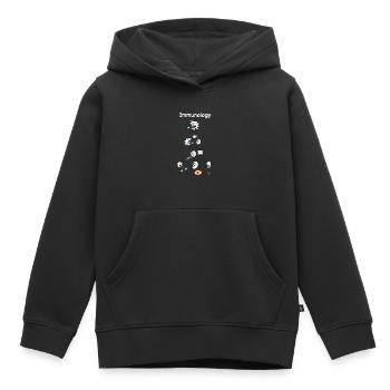 Immunologie - Sweat Premium à capuche enfant bio - noir - Devant - AI Model Kid Male (0cm)