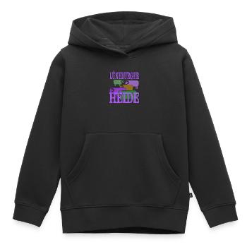 Lüneburger Heide Motiv - Kinder Premium Organic Hoodie - Schwarz - Vorne - AI Model Kid Male (0cm)