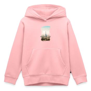 Paris - Kinder Premium Organic Hoodie - Rosa - Vorne - AI Model Kid Female (0cm)
