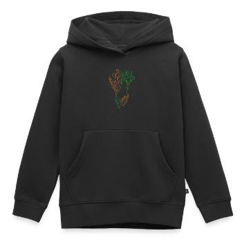 Grandir ensemble - Sweat Premium à capuche enfant bio - noir - Devant - AI Model Kid Male (0cm)