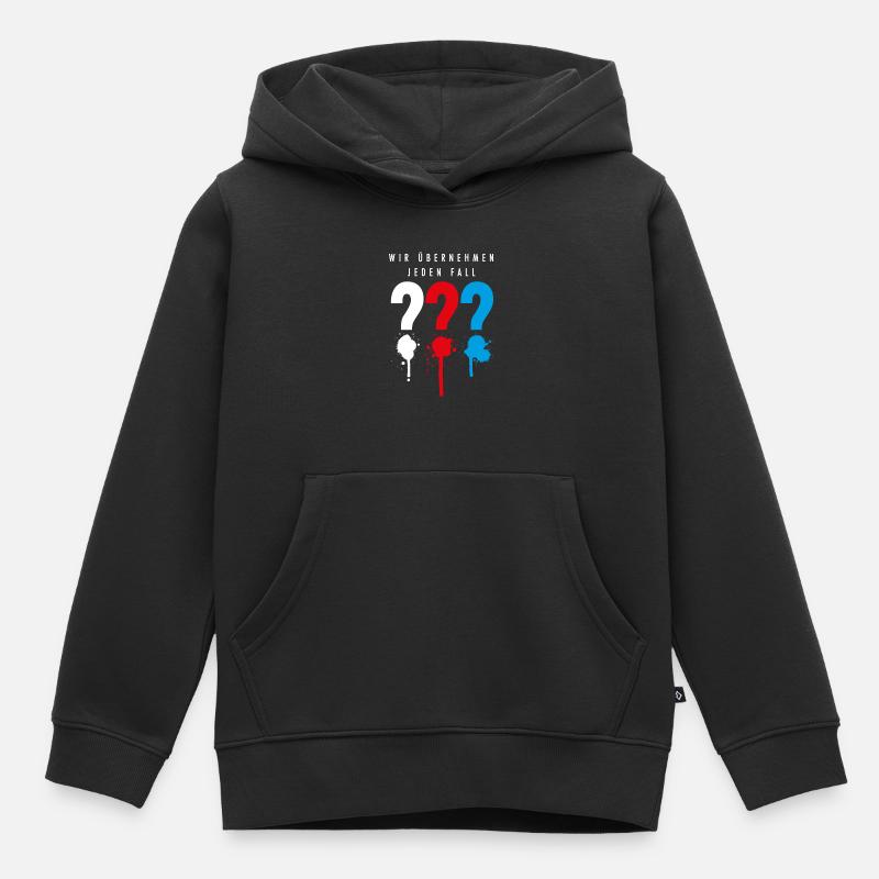 Die Drei ??? Wir übernehmen jeden Fall - Kinder Premium Organic Hoodie - Schwarz