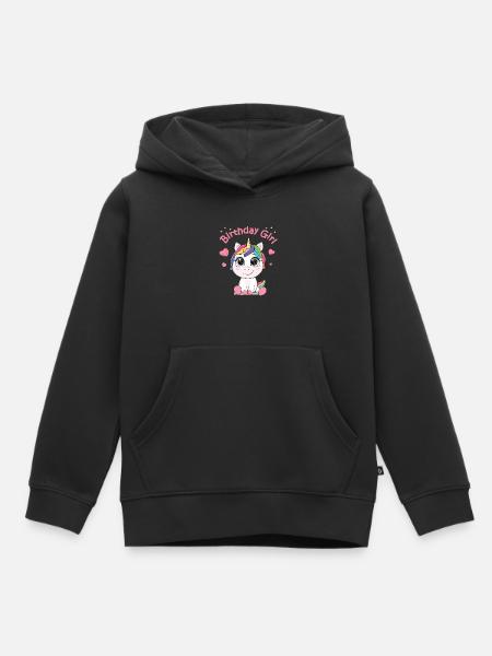Birthdaygirl - Kinder Premium Organic Hoodie - Schwarz