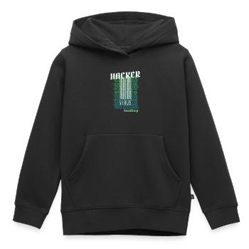 Anonymous, Hacker - Kinder Premium Organic Hoodie - Schwarz - Vorne - AI Model Kid Male (0cm)
