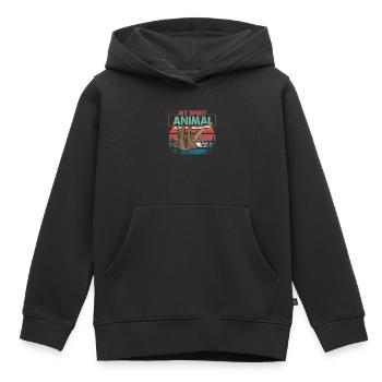 Mon animal spirituel - Sweat Premium à capuche enfant bio - noir - Devant - AI Model Kid Male (0cm)