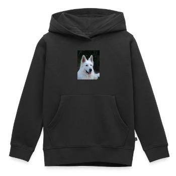 Portrait de majesté - Sweat Premium à capuche enfant bio - noir - Devant - AI Model Kid Male (0cm)