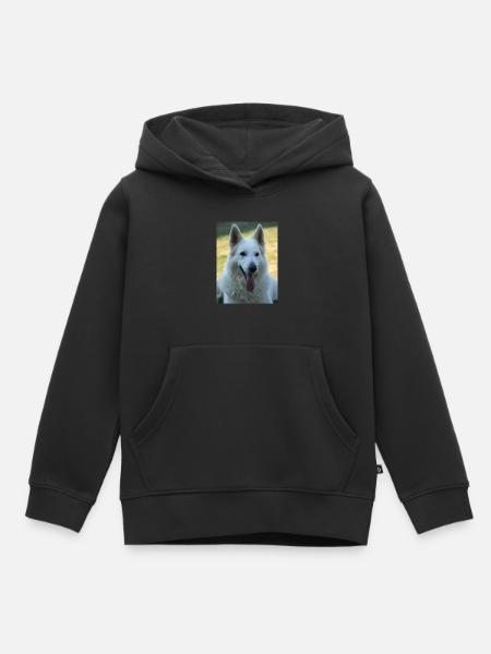 White Beauty - Kids Premium Organic Hoodie - black