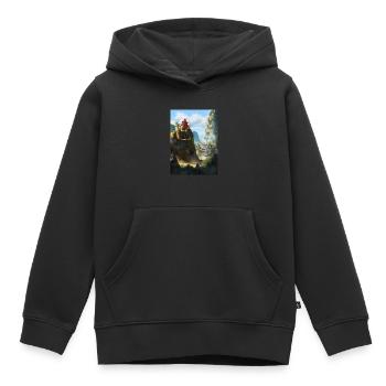 Zen Temple Mountain Geheimnis | Misty Cliff - Kinder Premium Organic Hoodie - Schwarz - Vorne - AI Model Kid Male (0cm)