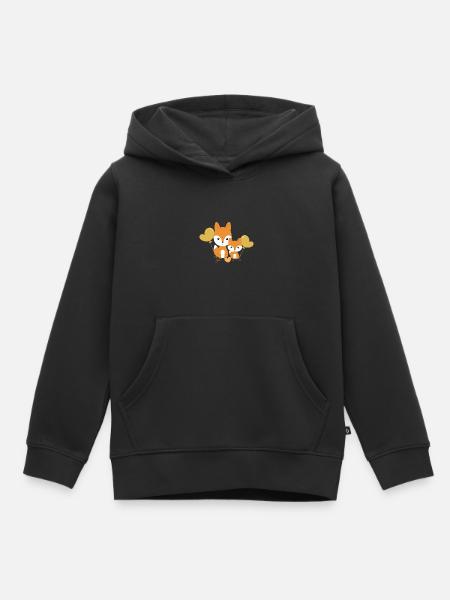 süße Füchse - Kinder Premium Organic Hoodie - Schwarz