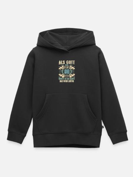 98. Geburtstag Als Gott Mich Schuf Vor - Kinder Premium Organic Hoodie - Schwarz
