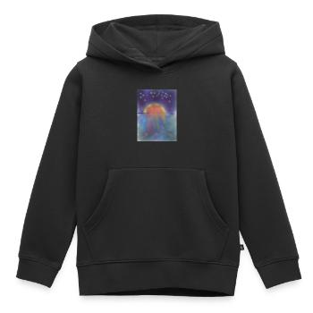 Sonnenuntergang mit Sternenhimmel - Kinder Premium Organic Hoodie - Schwarz - Vorne - AI Model Kid Male (0cm)