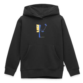 Unwirklicher Charakter - Kinder Premium Organic Hoodie - Schwarz - Vorne - AI Model Kid Male (0cm)
