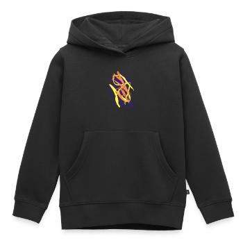 Farbenfroher Farbklecks für Farbenfrohe Freunde - Kinder Premium Organic Hoodie - Schwarz - Vorne - AI Model Kid Male (0cm)