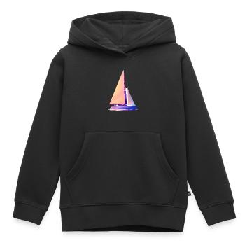 Sailing ship Sailboat Sailing Sailing Sailing Sailing - Kids Premium Organic Hoodie - black - Front - AI Model Kid Male (0cm)