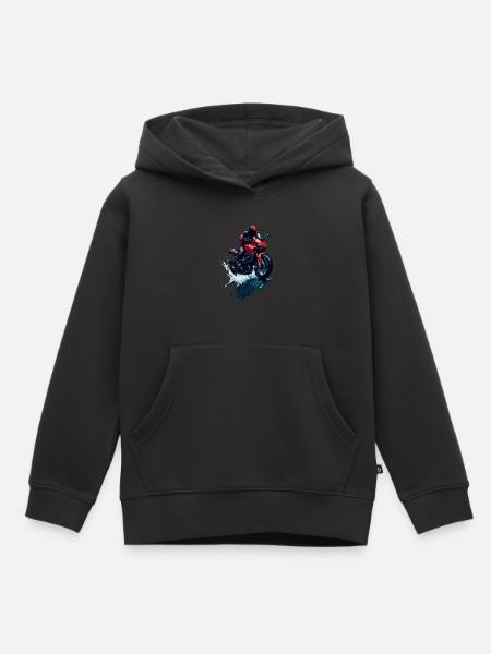 Sportmotorrad - Kinder Premium Organic Hoodie - Schwarz