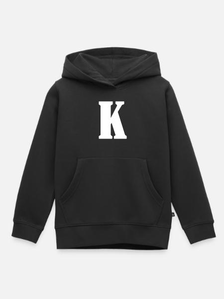 K - Kinder Premium Organic Hoodie - Schwarz