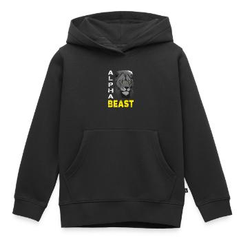 Alpha Animal Majestic Lion - Anime Shirt - Kids Premium Organic Hoodie - black - Front - AI Model Kid Male (0cm)