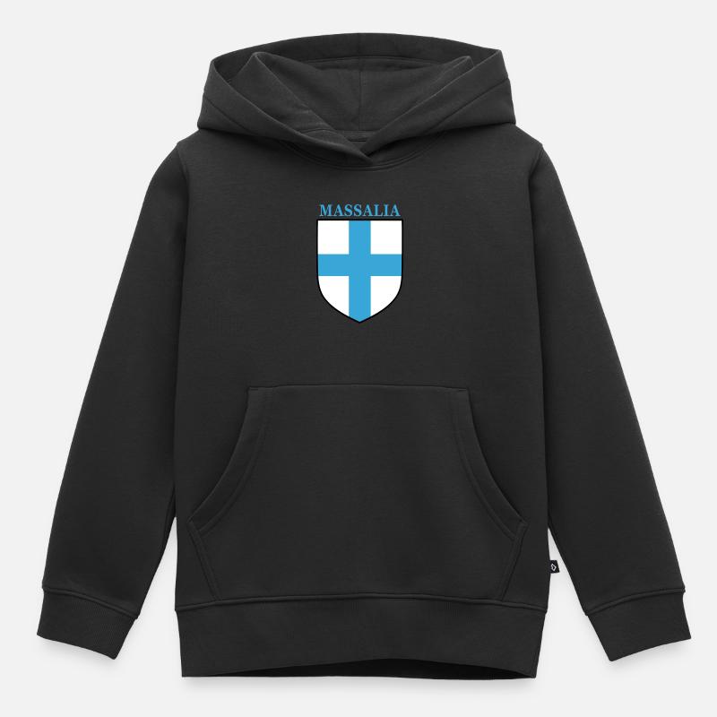 Massalia - Sweat Premium à capuche enfant bio - noir
