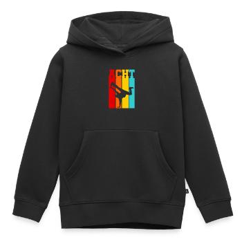 Acht Jahre Alt - Geburtstag - Alter - Hip Hop - Kinder Premium Organic Hoodie - Schwarz - Vorne - AI Model Kid Male (0cm)
