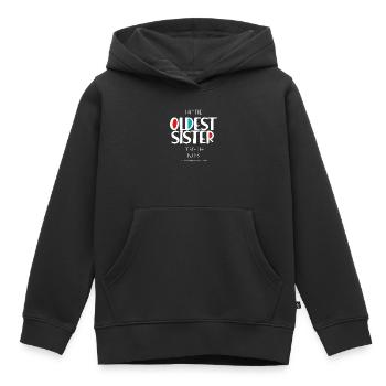 Sœur aînée - Sweat Premium à capuche enfant bio - noir - Devant - AI Model Kid Male (0cm)