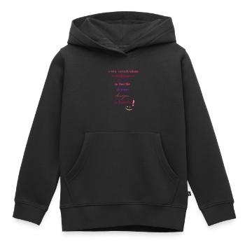 viele verschiedene Schrifttypen - Kinder Premium Organic Hoodie - Schwarz - Vorne - AI Model Kid Male (0cm)