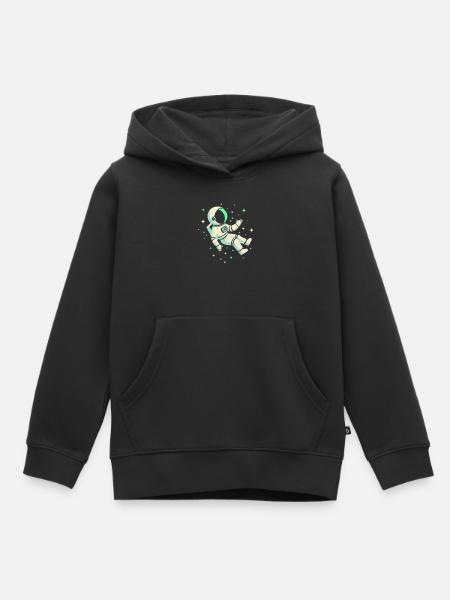 Astronaut - Kinder Premium Organic Hoodie - Schwarz