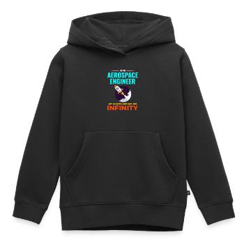 Luft- und Raumfahrtingenieur Raumfahrtraketenwissenschaftler - Kinder Premium Organic Hoodie - Schwarz - Vorne - AI Model Kid Male (0cm)