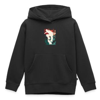 Skateboarding Skate Skater Skateboard Sk8 Vintage - Sweat Premium à capuche enfant bio - noir - Devant - AI Model Kid Male (0cm)