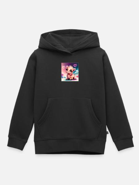 Baby Kamel - Kinder Premium Organic Hoodie - Schwarz