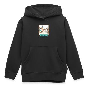 Street Food Festval - Kinder Premium Organic Hoodie - Schwarz - Vorne - AI Model Kid Male (0cm)