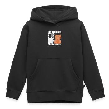 Nicht stur nur Meinungsstabil - Kinder Premium Organic Hoodie - Schwarz - Vorne - AI Model Kid Male (0cm)