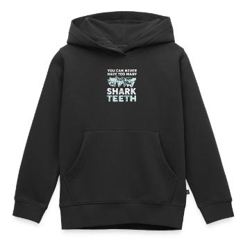 Dents de requin Dents de requin Dents de requin - Sweat Premium à capuche enfant bio - noir - Devant - AI Model Kid Male (0cm)