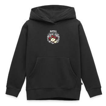Apfelstillleben Schwarzweiß Vintage - Kinder Premium Organic Hoodie - Schwarz - Vorne - AI Model Kid Male (0cm)