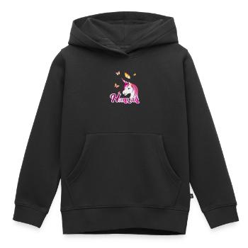 Hannah , Mädchenname, Lieblingsname - Kinder Premium Organic Hoodie - Schwarz - Vorne - AI Model Kid Male (0cm)