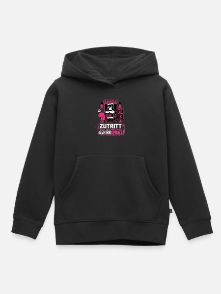 Zutritt erst nach Gehirnupdate - Kinder Premium Organic Hoodie - Schwarz