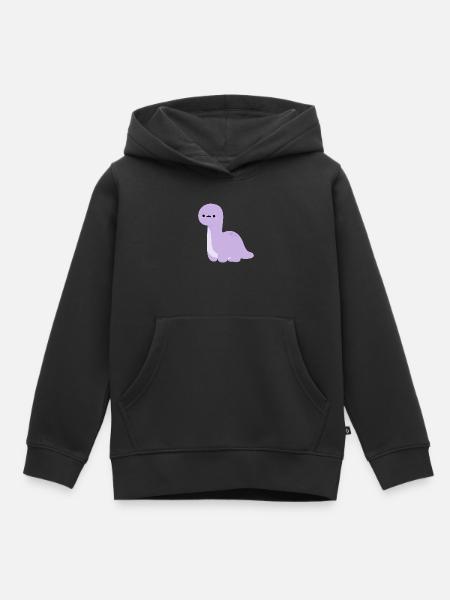 Brachiosaurus Lulu - Kinder Premium Organic Hoodie - Schwarz