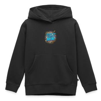 BEVOR DU FRAGST NEIN Morgenmuffel Spruch - Kinder Premium Organic Hoodie - Schwarz - Vorne - AI Model Kid Male (0cm)