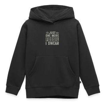 Un fossile de plus, je le jure | Collectionneurs de fossiles - Sweat Premium à capuche enfant bio - noir - Devant - AI Model Kid Male (0cm)