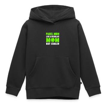 Padel Mom Cooler - Kids Premium Organic Hoodie - black - Front - AI Model Kid Male (0cm)