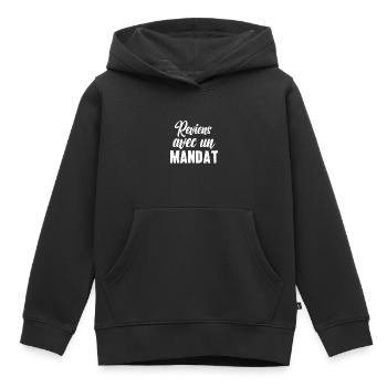 reviens avec un mandat - Sweat Premium à capuche enfant bio - noir - Devant - AI Model Kid Male (0cm)