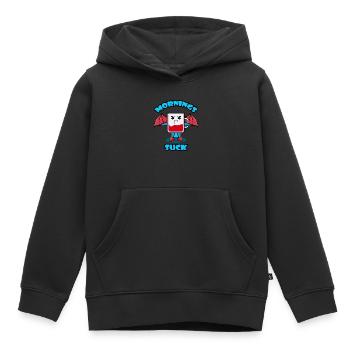 Mornings Suck Graphique - Sweat Premium à capuche enfant bio - noir - Devant - AI Model Kid Male (0cm)