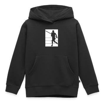 Athlétisme - Sweat Premium à capuche enfant bio - noir - Devant - AI Model Kid Male (0cm)