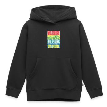 Wolfsburg Allemagne City Font Skyline - Sweat Premium à capuche enfant bio - noir - Devant - AI Model Kid Male (0cm)