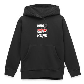 King of he Road Classic Car - Kinder Premium Organic Hoodie - Schwarz - Vorne - AI Model Kid Male (0cm)