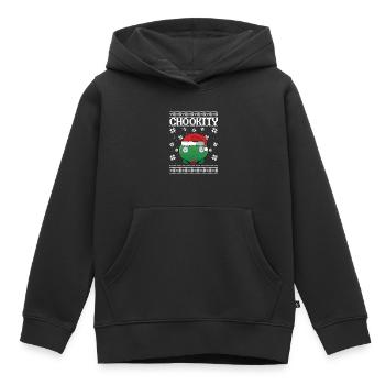 Mooncake Chookity Hässliche Weihnachten - Kinder Premium Organic Hoodie - Schwarz - Vorne - AI Model Kid Male (0cm)
