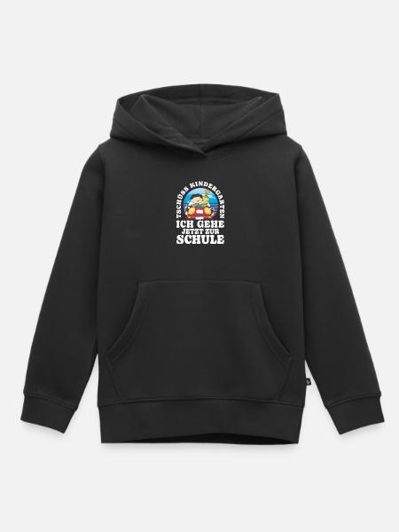 Einschulung Tschüss Kindergarten - Kinder Premium Organic Hoodie - Schwarz