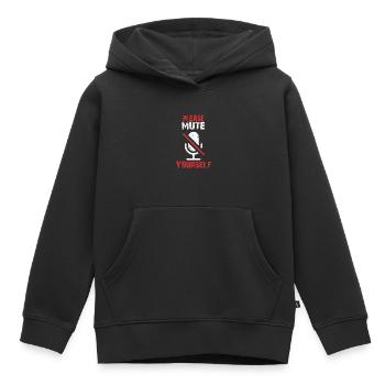 Un enseignant demande le silence en classe et en classe - Sweat Premium à capuche enfant bio - noir - Devant - AI Model Kid Male (0cm)