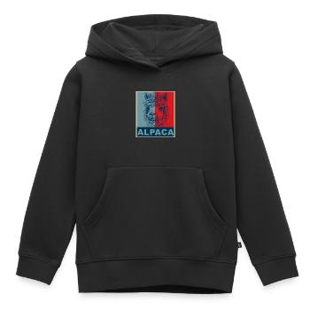 Alpaca alpaca - Kids Premium Organic Hoodie - black - Front - AI Model Kid Male (0cm)