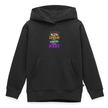 Sundae est mon jour préféré de la semaine pour - Sweat Premium à capuche enfant bio - noir - Devant - AI Model Kid Male (0cm)