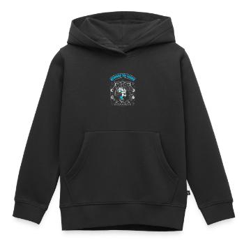 Beware of the moon design for - Kids Premium Organic Hoodie - black - Front - AI Model Kid Male (0cm)
