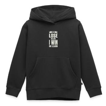 Ich Verliere Weder Ich Gewinne Oder Lerne - Kinder Premium Organic Hoodie - Schwarz - Vorne - AI Model Kid Male (0cm)